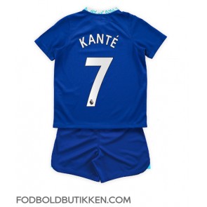 Chelsea Kante #7 Hjemmebanetrøje Børn 2022-23 Kortærmet (+ Korte bukser)